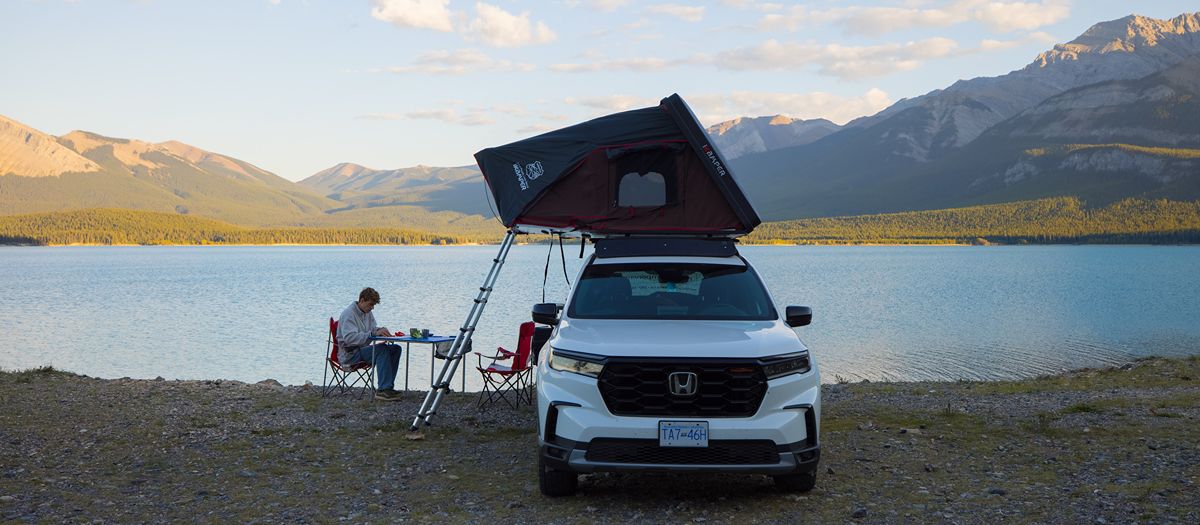 Enjoying some laughs by the fire with the Campervan